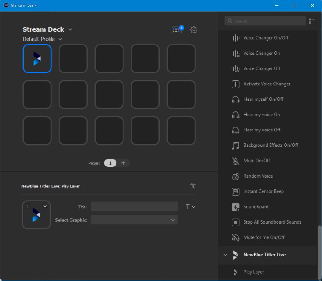 Drag Play Title onto a button
