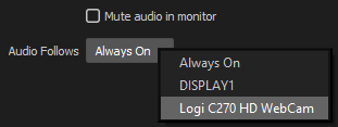 Audio follows video