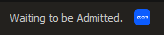 Meeting status at the bottom of the window