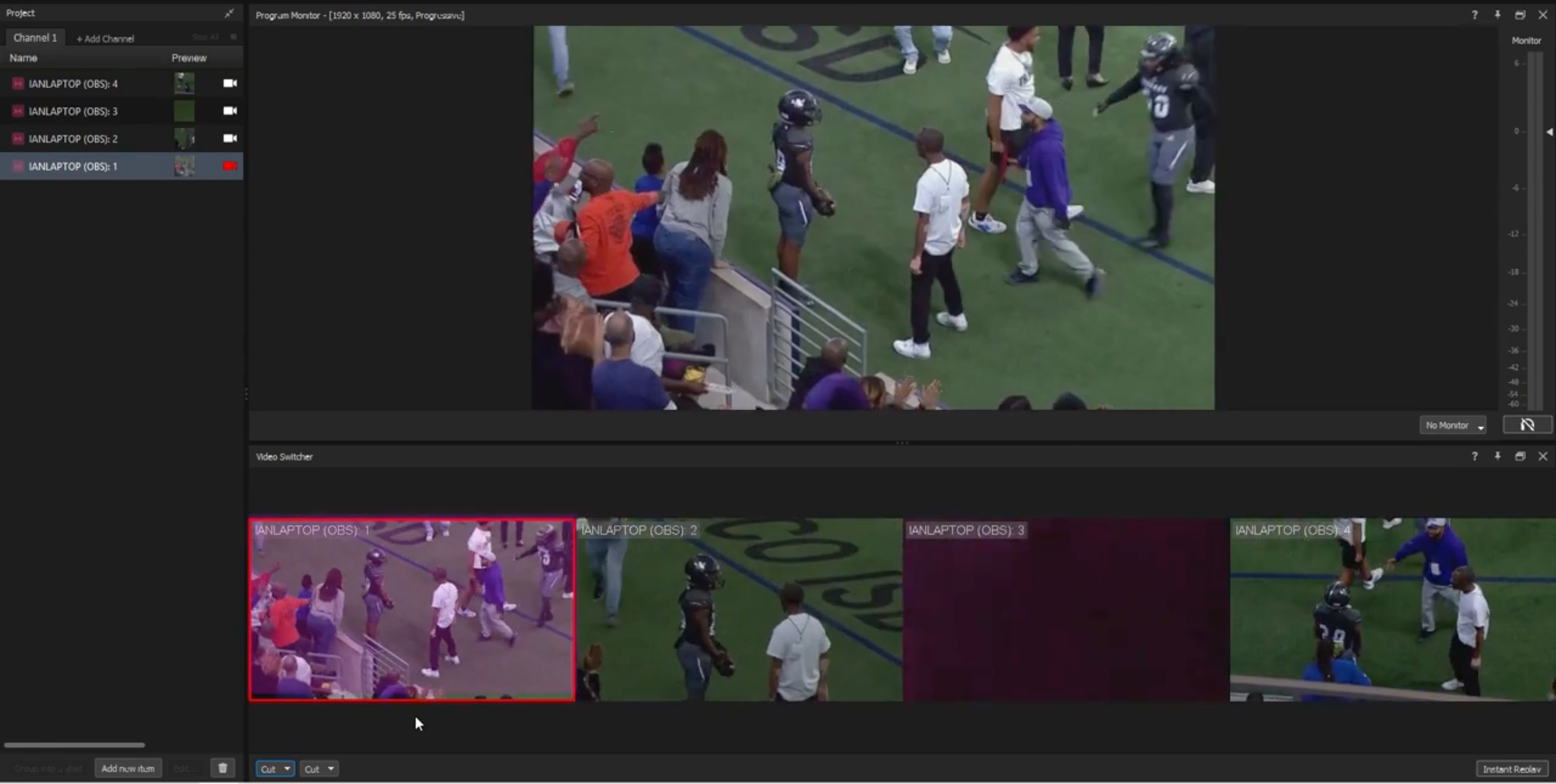 Video sources in switcher