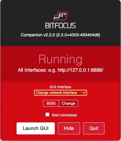 Launch GUI