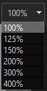 Zoom dropdown