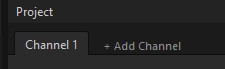 The channel tab bar with Channel 1 and the + Add Channel button