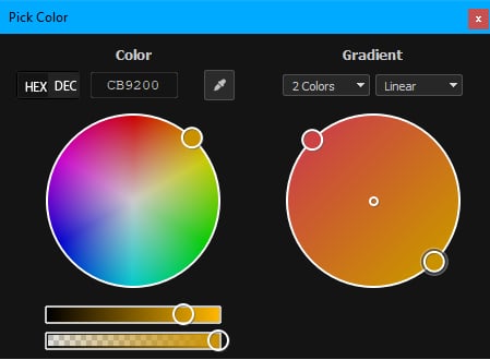 Gradient picker