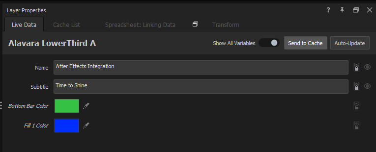 Add to Values Grid button on the Live Values tab