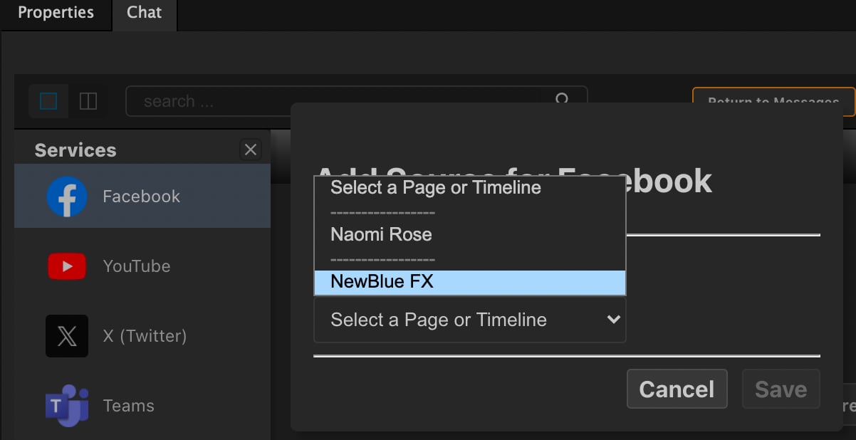Pages and timelines