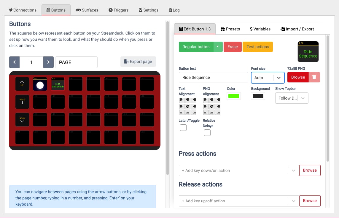 Button customization