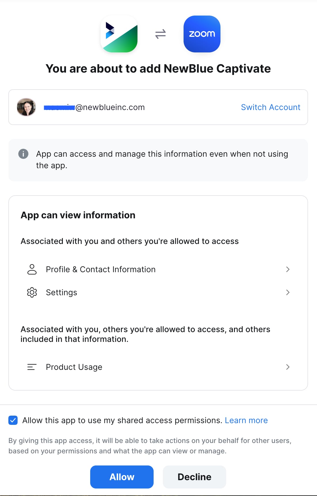 Zoom login
