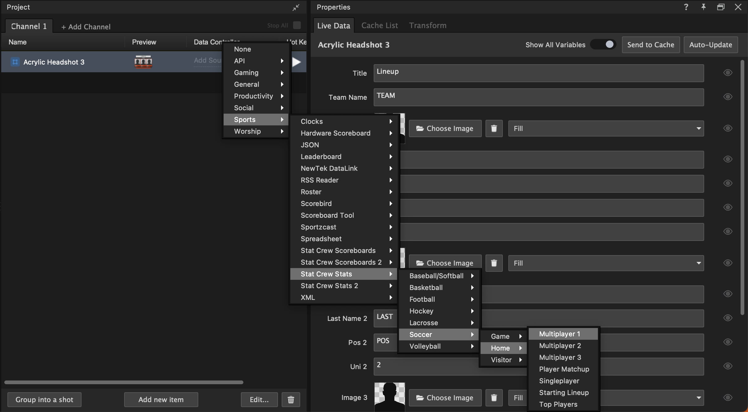 Multiplayer 1 menu