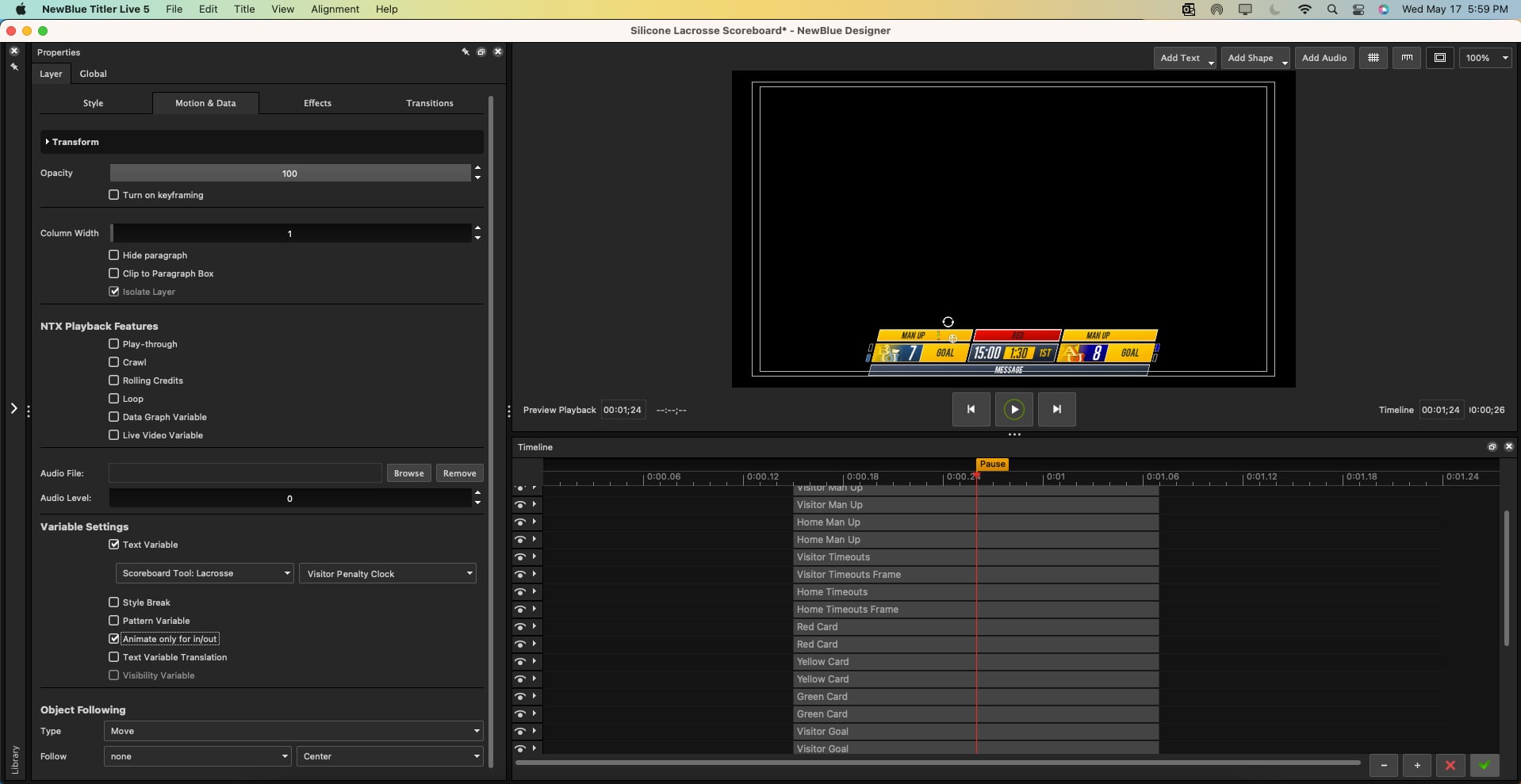 Animate only for in/out