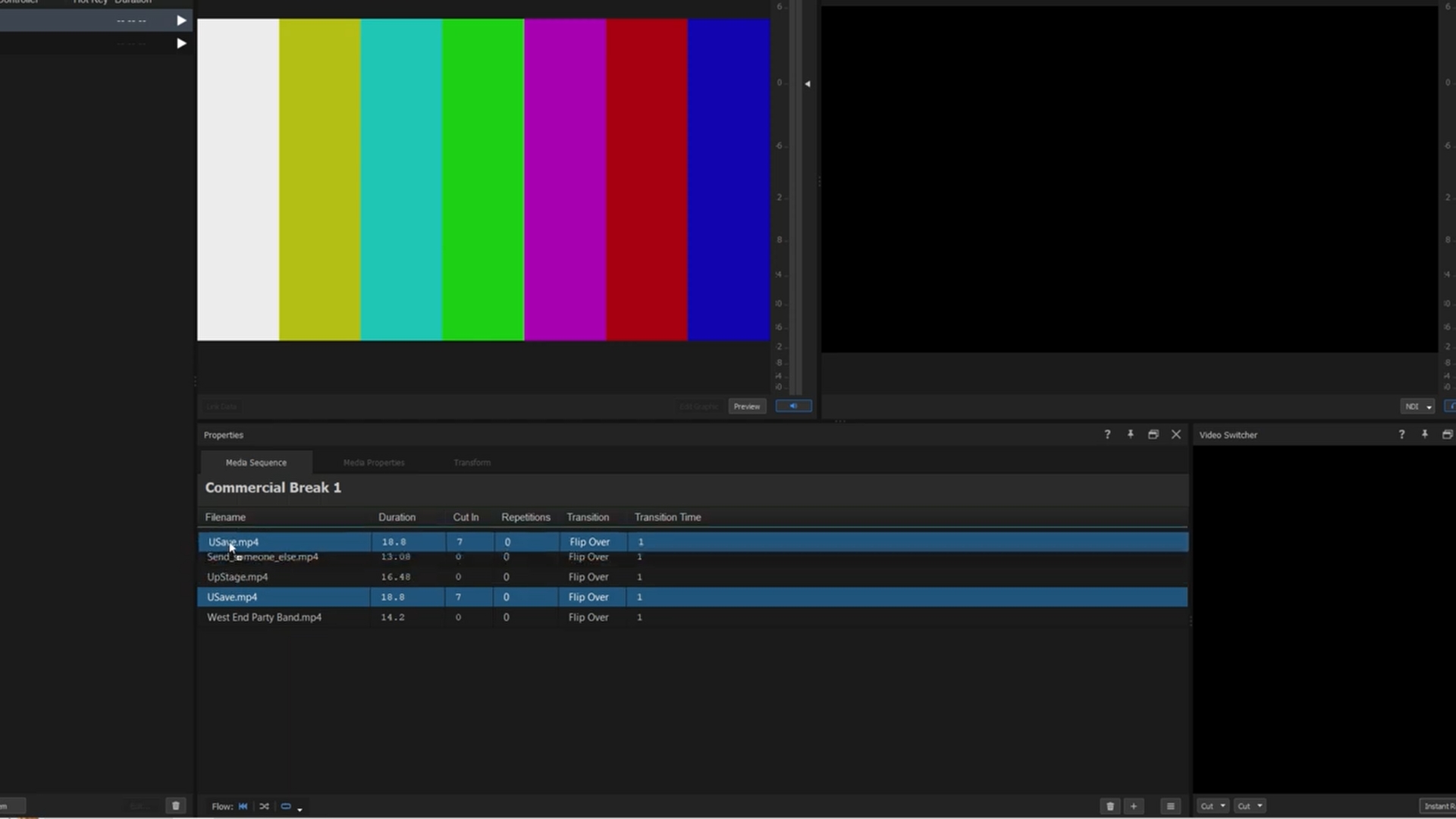 Reordering clips